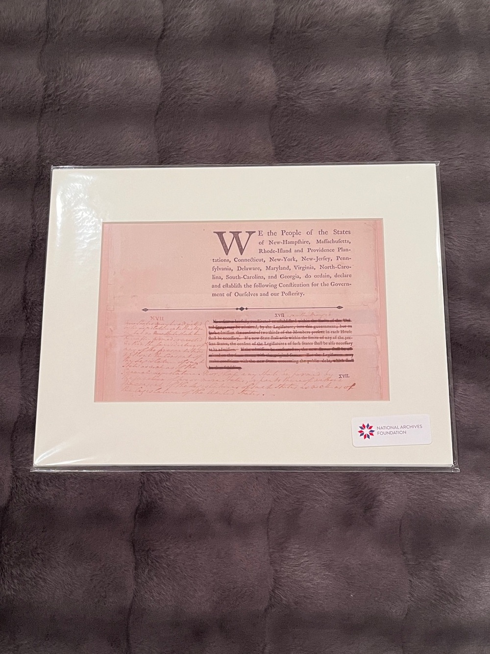 George Washington’s Annotated Draft of U.S. Constitution Draft - Article XVII